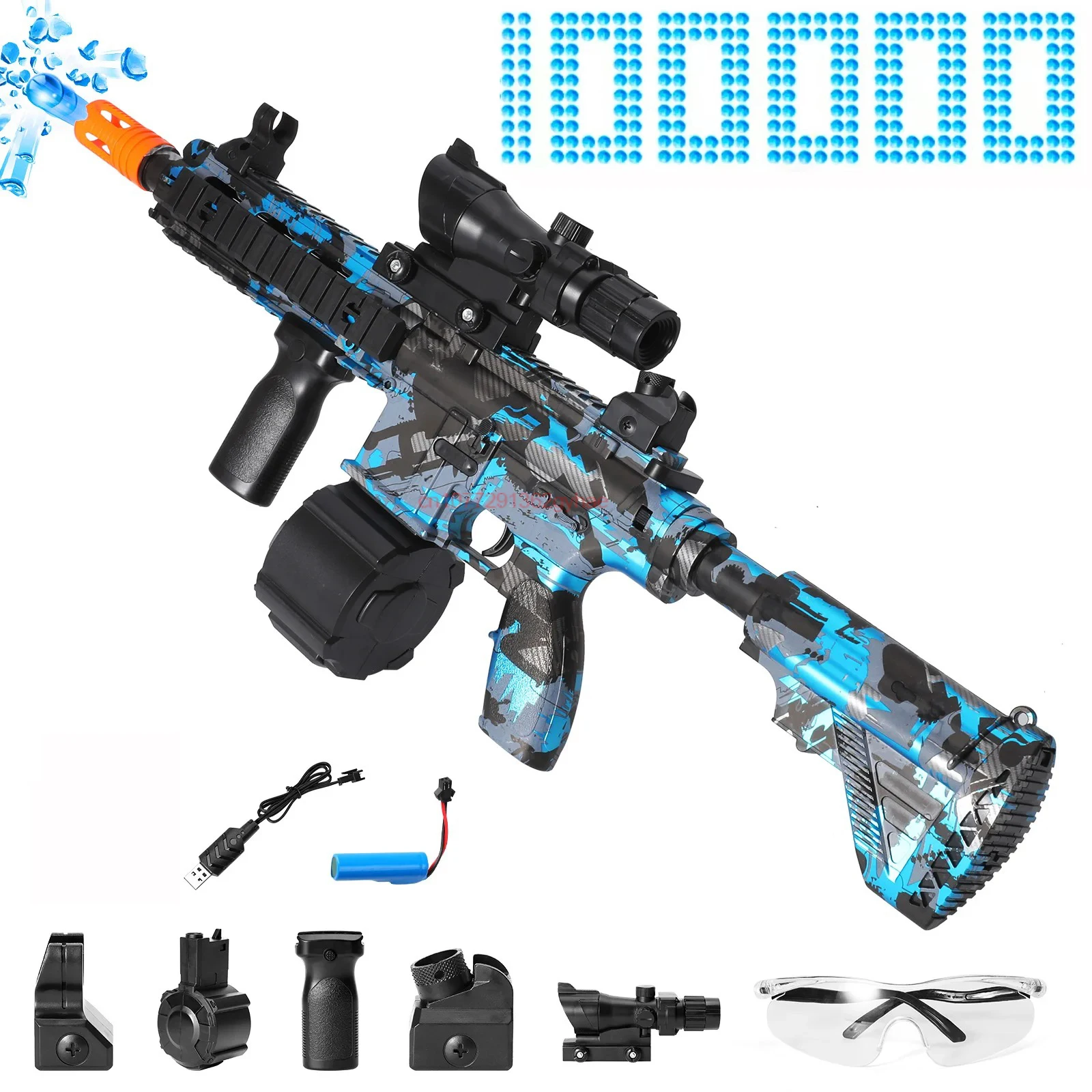 كريستال قنبلة AKM التلقائي M416 انفجار كهربائي AWM لعبة الدجاج للأطفال QBZ بندقية الاعتداء قنبلة مائية مسدس لعبة #1