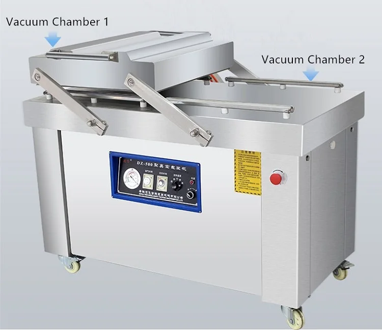 High Efficiency Double Chamber Vacuum Sealer Sealing Machine Food Bag Vacuum Packing Machine Vacuum Packer