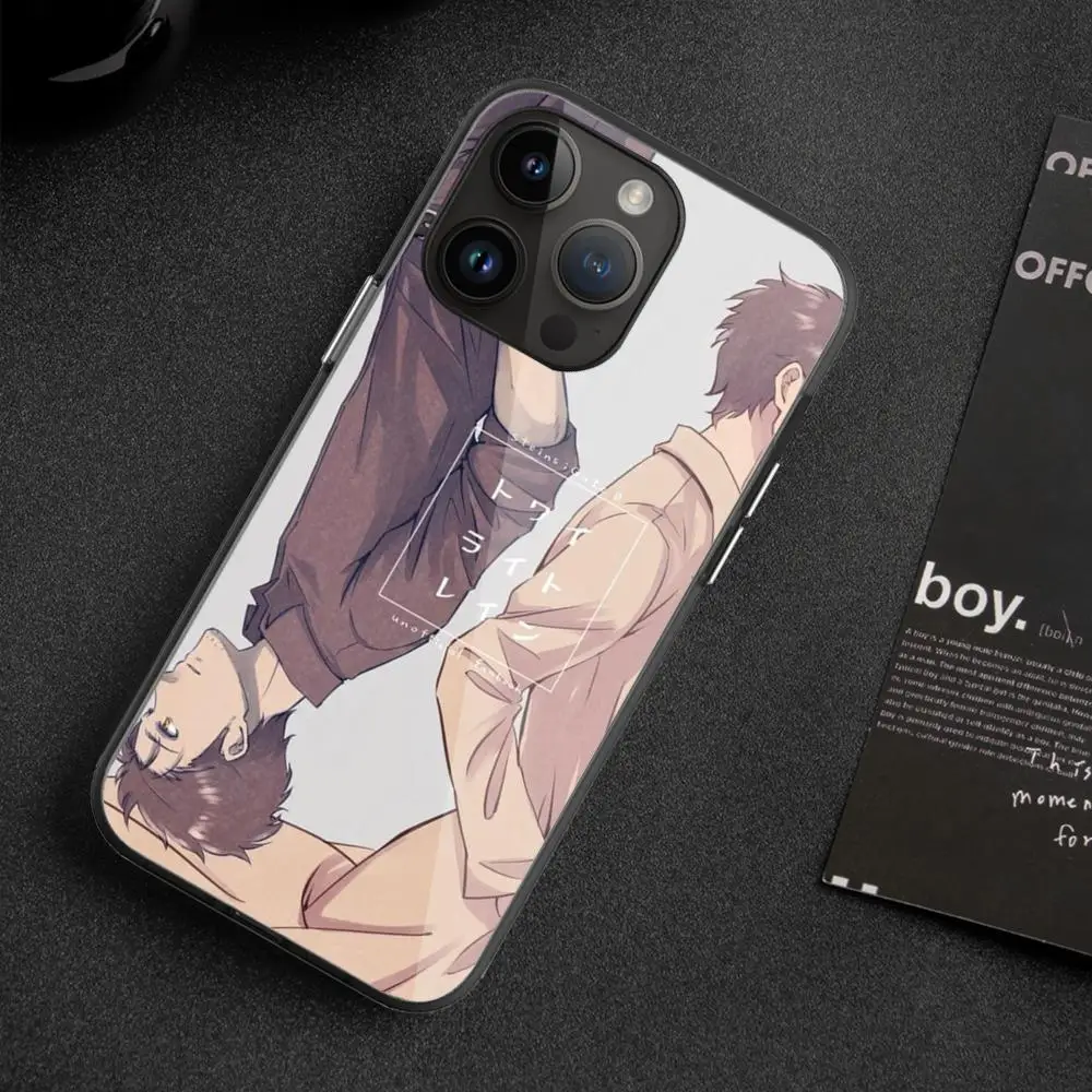 S_steins G_gate Phone Case For iPhone 15 Pro Max14 13 12 Mini 11 XR XS 8 7 Plus Black Art Glass Cases