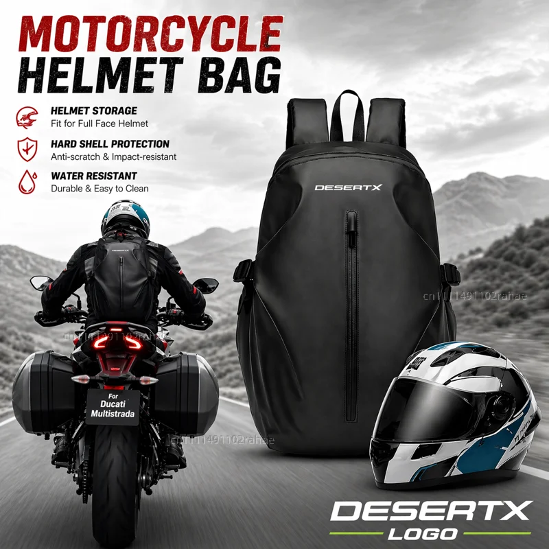 

Knight Backpack Motorcycle Helmet Bag Travel Equipment Waterproof Large Capacity For Ducati Desert-X DesertX 2026 2025 2024