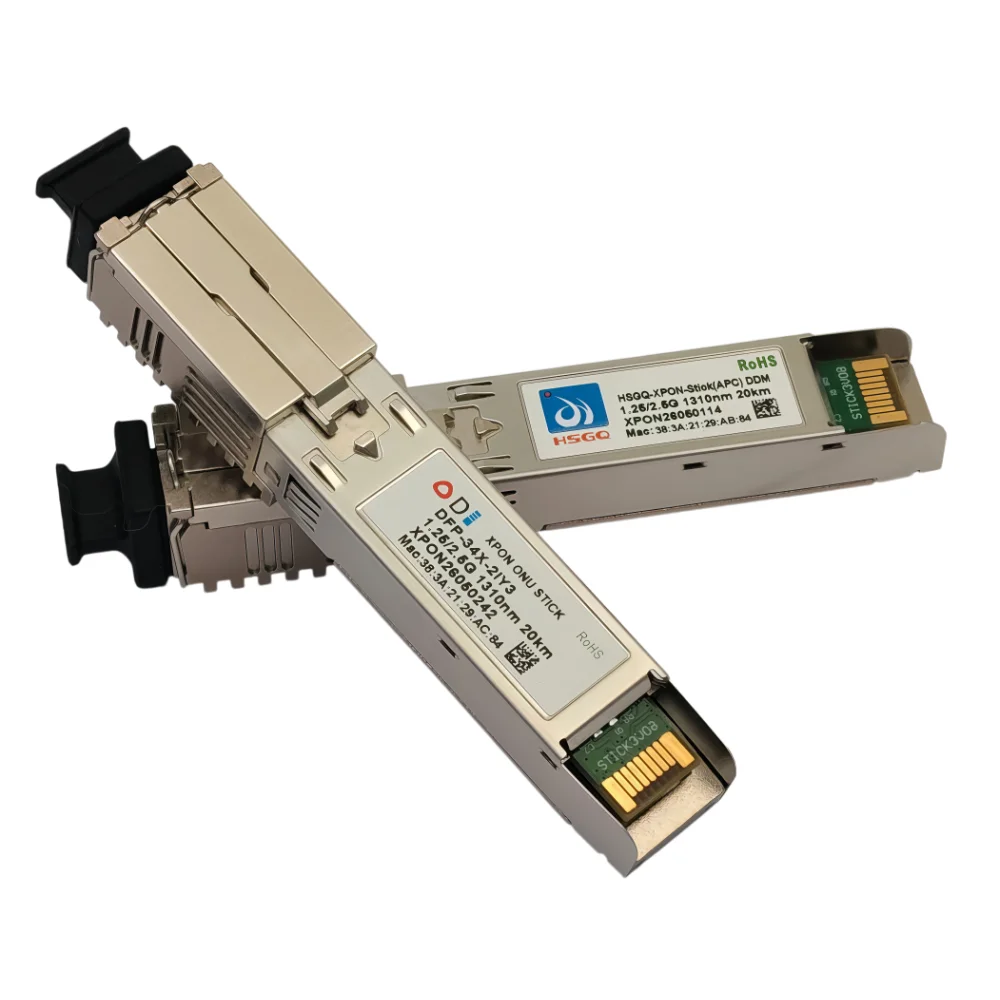 HSGQ/ODI XPON Stick SFP ONU Stick SFP XPON ONU STICK z MAC SC 1310nm/1490nm DDM Moduł Pon Ont 20KM Modem SC/APC ZŁĄCZE — zdjęcie produktu 6