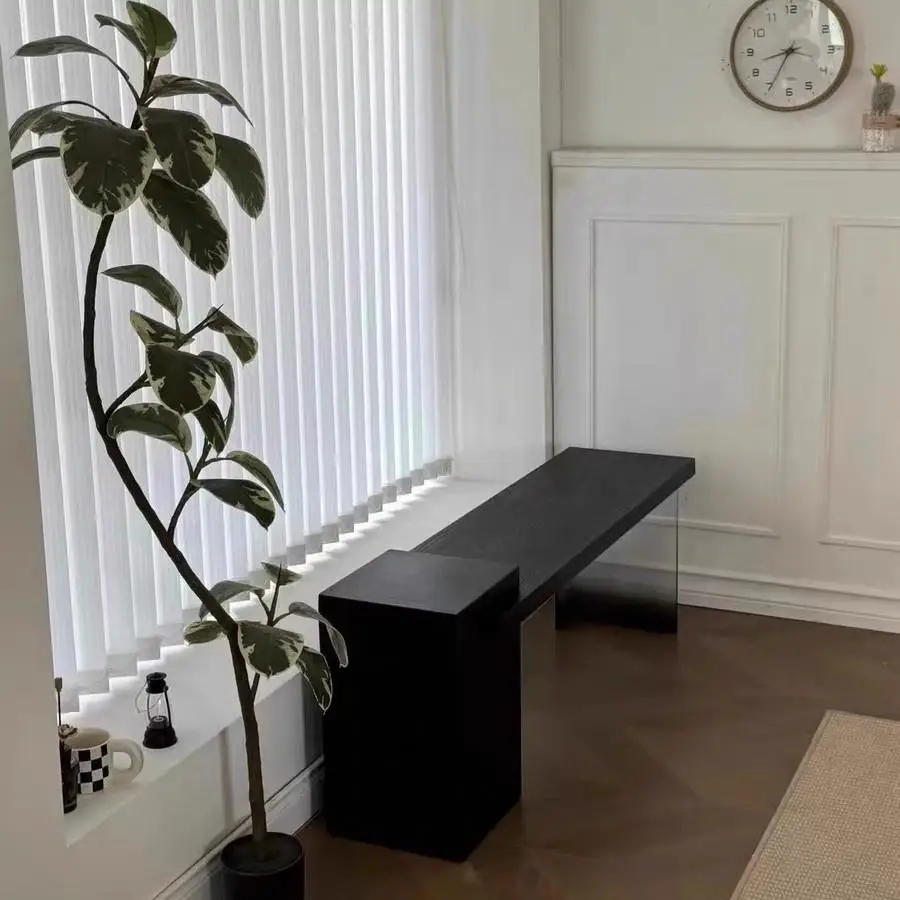 Wabi-sabi نمط خشب متين مقعد طويل بسيط نهاية السرير غرفة المعيشة مقعد الطعام الإقامة المنزلية بقية البراز مأدبة أثاث المنزل TYLB