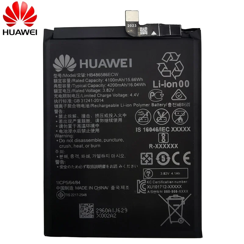 Original 4200mAh HB486586ECW Replacement Mobile Phone Battery For Huawei Mate 30 Mate30 Pro Nova 6 Nova6 SE / Honor VIew 30 V30