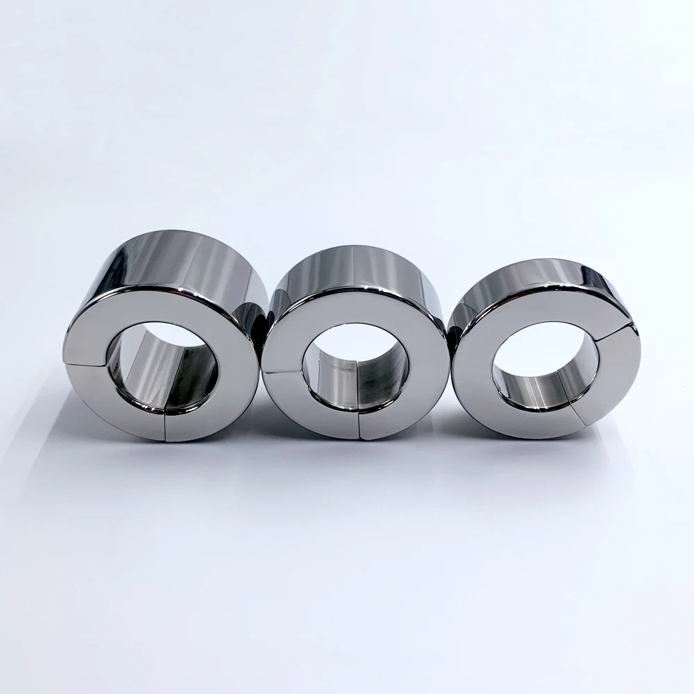 Metal Magnet Penis Rings Scrotum Weights Dick Exercise Bondage Male Sex Toys Time-Lapse Penis Rings - view 4