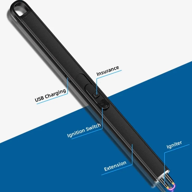 창의적인 금속 불꽃 없는 전기 펄스 아크 플라즈마 라이터, USB 충전식 라이터, 야외 주방 바베큐 점화