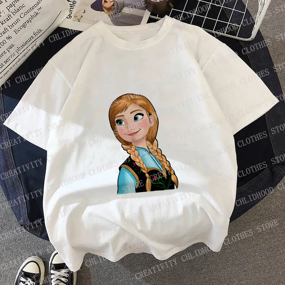 Детская футболка «Холодное сердце Эльзы», детские футболки с героями мультфильмов, повседневная одежда с коротким рукавом для мальчиков и девочек