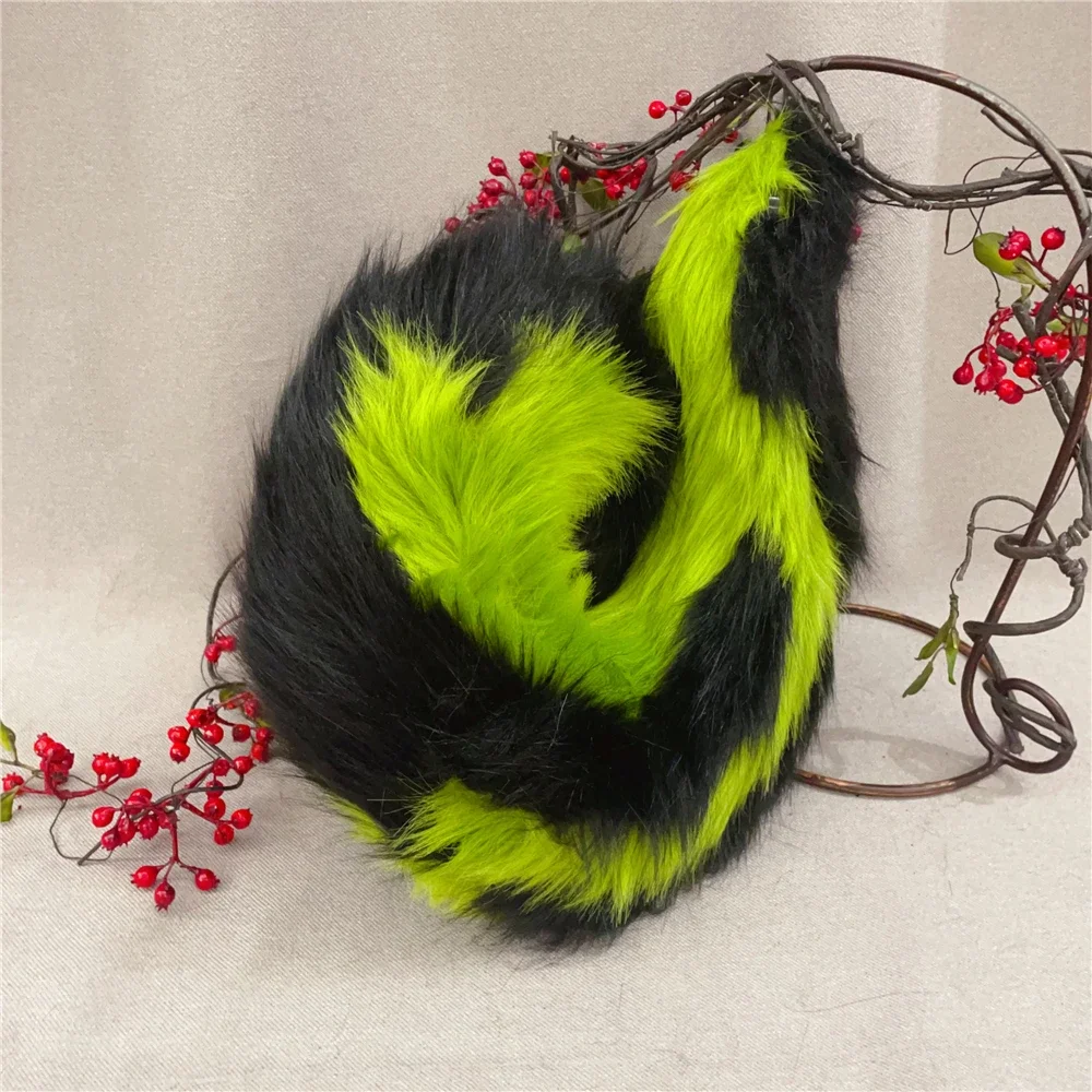 ที่คาดผมหูพับสุนัขชิบะอินุสีเขียวดำ ทำมือ พร้อมหาง สำหรับงานปาร์ตี้ เกม ฮาโลวีน คริสต์มาส คอสเพลย์