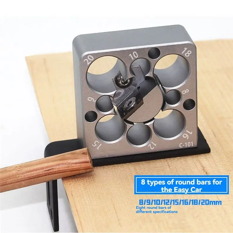 Y42A-Electric Drill Milling Device Adjustable 8-20Mm Wooden Round Rod Planer Woodworking Tools 8 Holes Dowel Maker Jig Kit