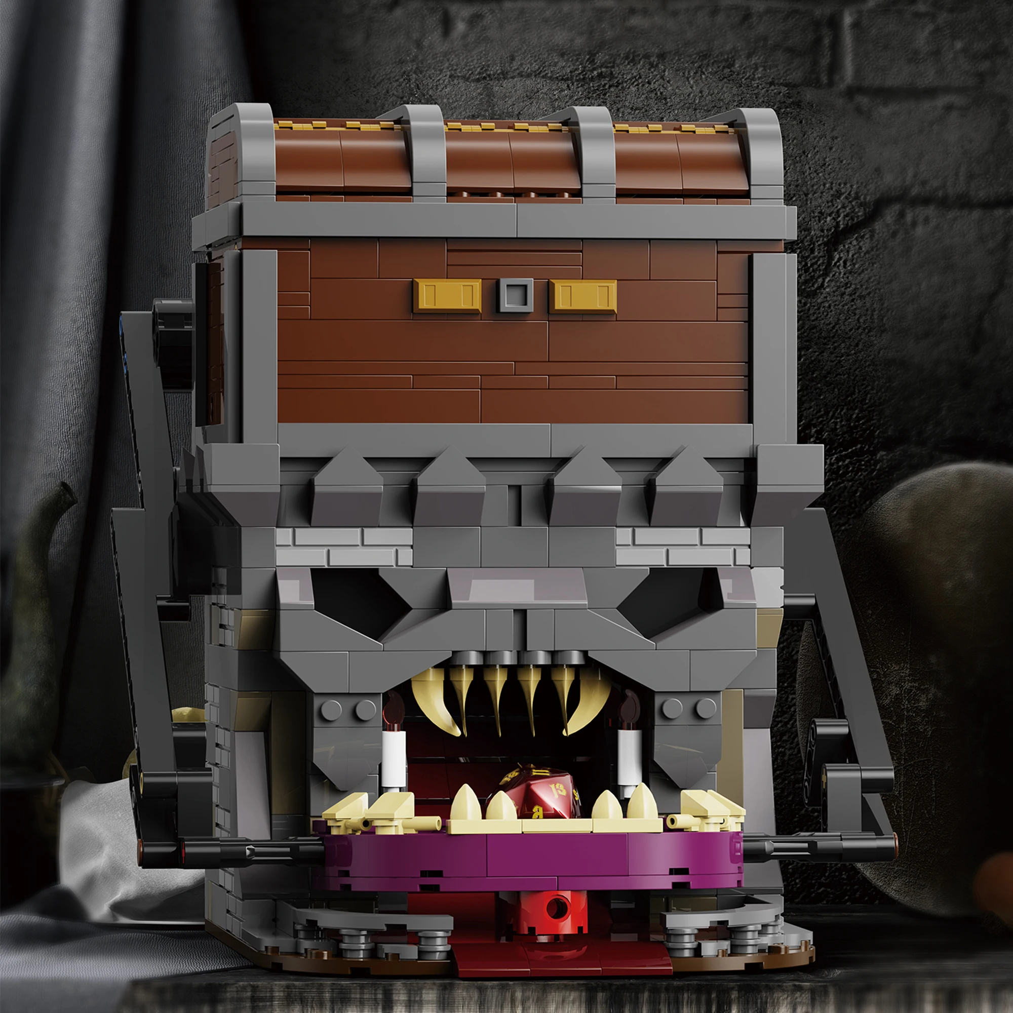 1059 個の危険ドラゴンズダイス宝箱ビルディングブロッククリエイティブデスクトップ装飾映画センスレンガのおもちゃ子供大人のためのギフト