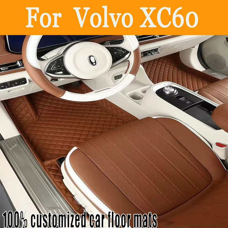 

Custom Automotive Car Floor Mats For Volvo XC60 2018 2019 2020 2021 2022 Auto Luxury Leather Men Women Car Mats Full Coverage