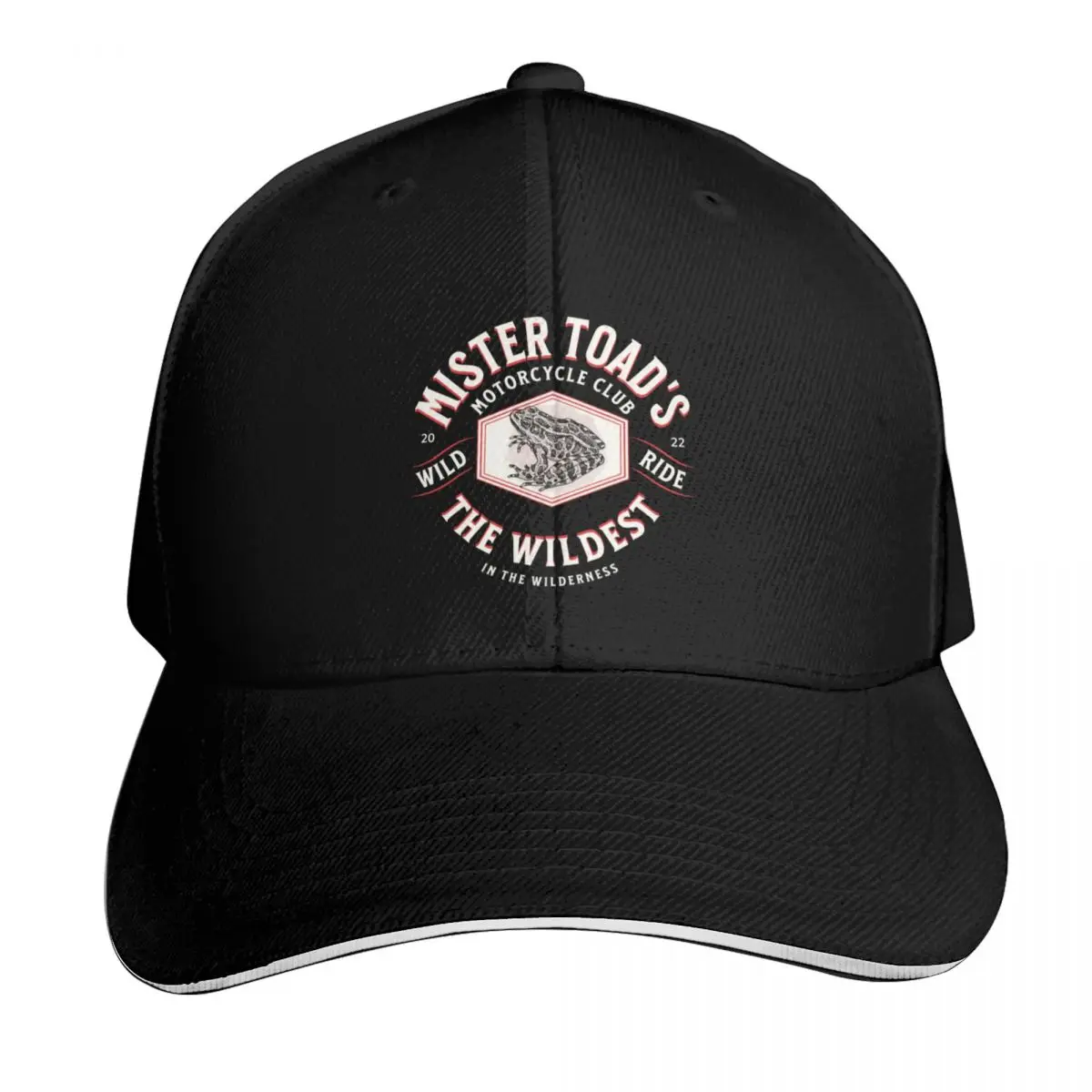 Mister Toad's Wild Ride Motorcycle Club Baseball Cap Contrast Two Tone Brim Snapback Flat Bill Strapback Dad Hat