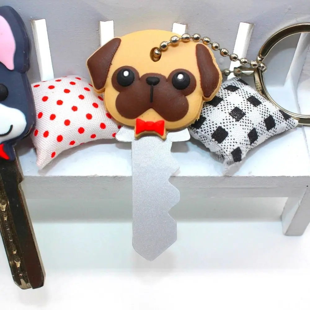 Creative PVC Key Protective Case Animals Shape Dog Key Dust Cover Cartoon Key Pendant Coat Keys