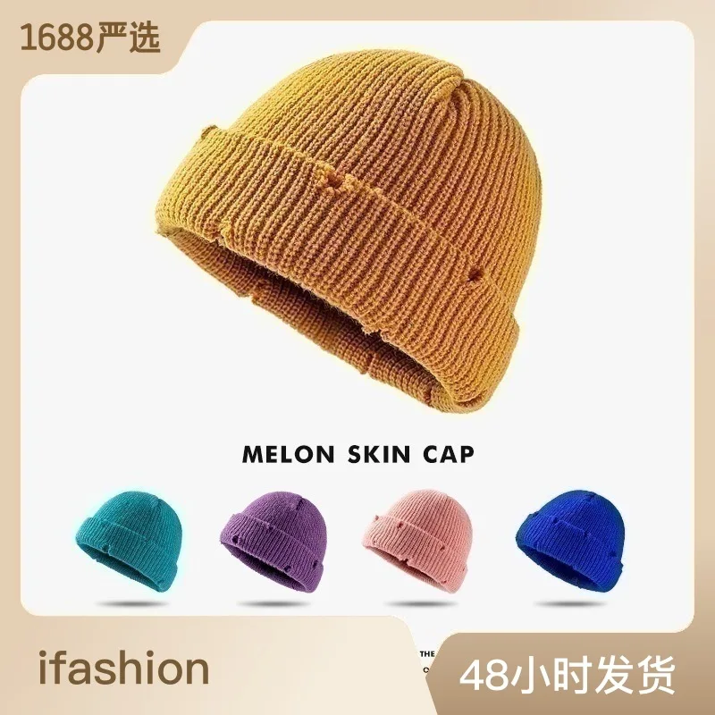 Men Women Trawler Beanie Watch Hat Roll Up Edge Skullcap Fisherman Beanie Winter Hip Hop Kpop Y2K Style