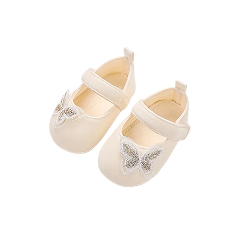 Baby Girl Walking Shoes 3D Butterfly Non-Slip Soft Sole Princess Shoes Cute Mary Jane Flats for Spring Fall