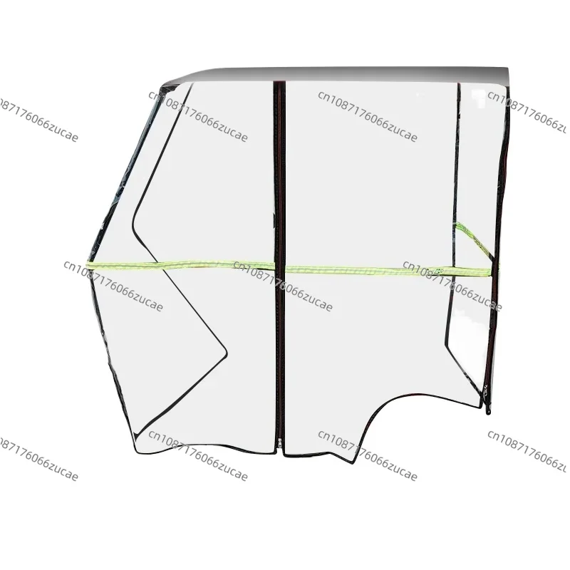 Tricycle Canopy New Small Bus Windshield Tarpaulin Curtain Glass Sunshade Fully Enclosed Thickened Transparent Rain Cover