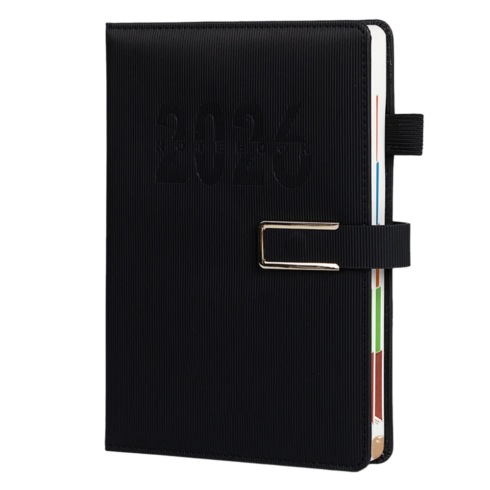 

English 2026 Schedule Planner Notepad Wear-resistant Bookmark a5 Agenda Planning Notebook Portable 12 Months Office Work Planner