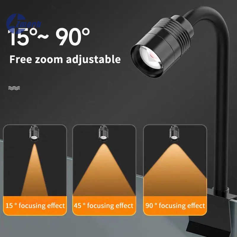 New！3W South American Aquarium Spotlight 3-Color LED Fish Tank Lamp For Aquascape Decor Focus Lighting