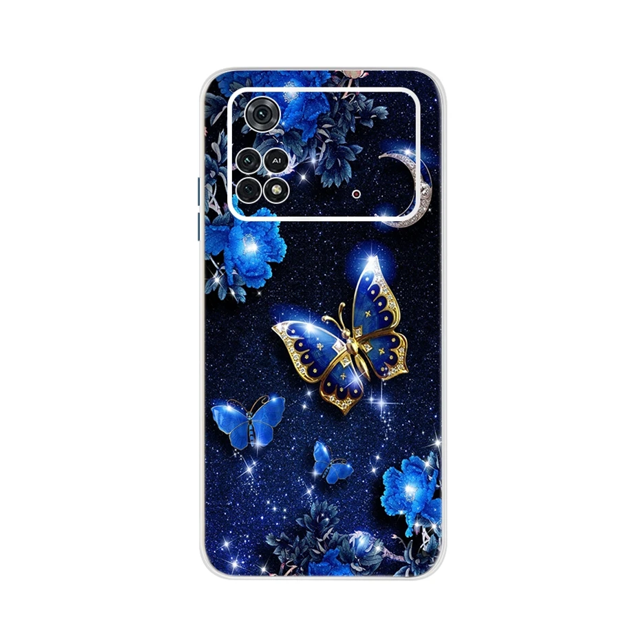 For Xiaomi Poco M4 Pro 4G Case Colorful Painted Cover Soft Silicone Case For Xiaomi Poco M4 Pro 5G PocoM4 Pro Fundas Capa Bumper