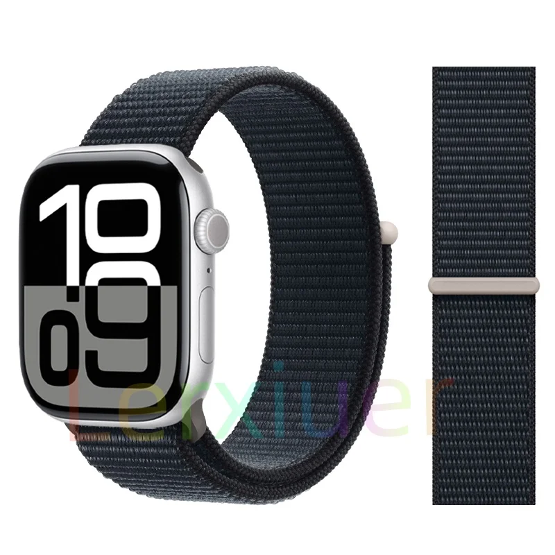 Nylon lusband voor Apple Watch-banden 46 mm 44 mm 45 mm 40 mm 41 mm 42 mm Armband iWatch-serie 11 10 9 SE 8 7 6 5 4 Ultra 3 2 49 mm