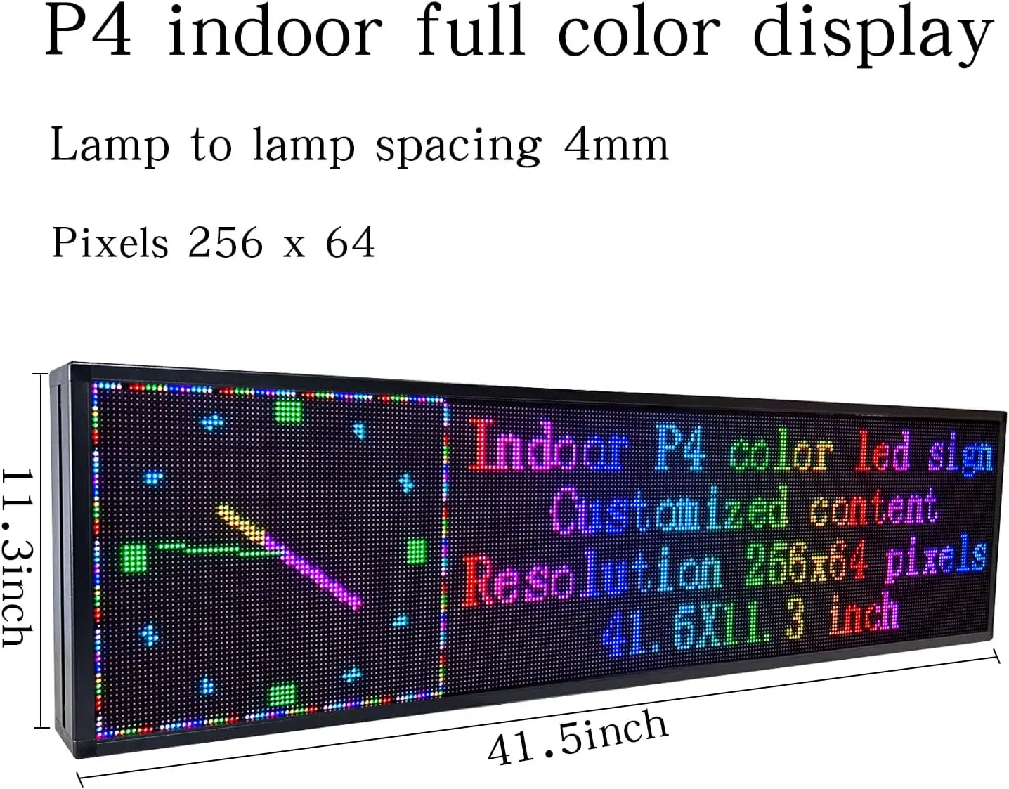 Display LED ao ar livre P3 programável 40 * 18 polegadas tela de publicidade colorida texto rolagem outdoor