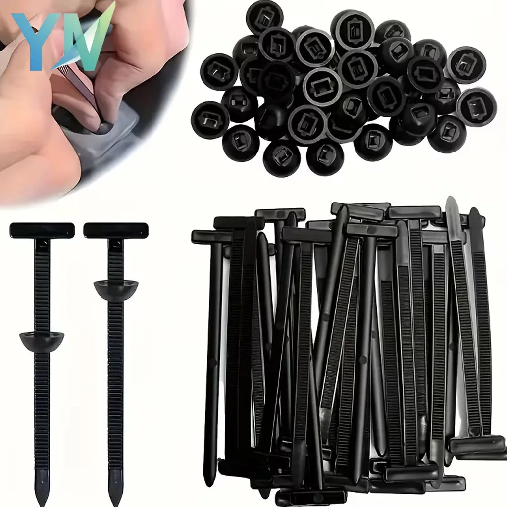 

Screw Hole Cable Ties Fixed Head Reusable Nylon Straps Low Temperature Resistant Self Locking Fasteners for Outdoor Home Office