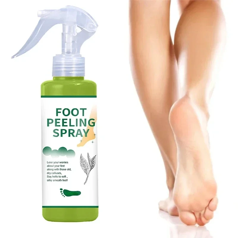 Green Tea Foot Care Foot Peeling Spray With Natural Green Tea Essence Whiten Feet Scrubber Exfoliator Dead Skin Remover 100ml