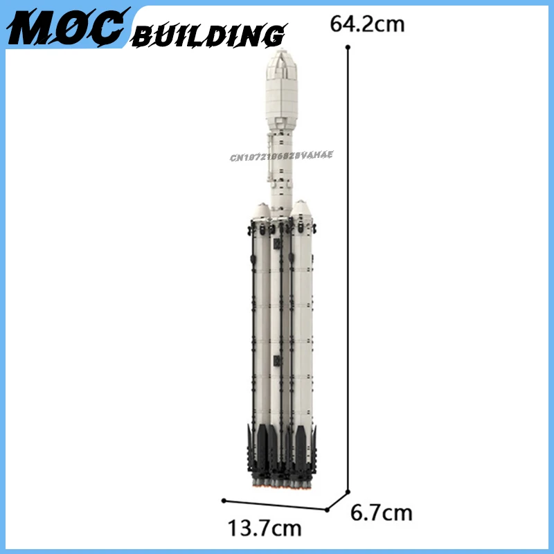 우주 시리즈 팔콘 헤비 헤비 리프트 발사 차량 모델 MOC 빌딩 블록 크리 에이 티브 로켓 장난감 DIY 조립 벽돌 크리스마스 선물
