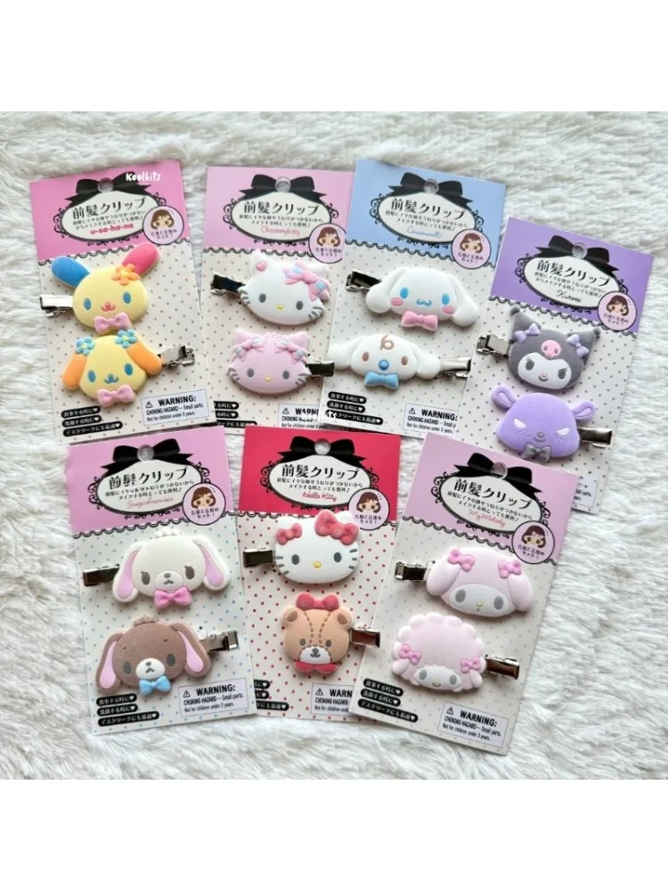 Kawaii Sanri ma mélodie épingles à cheveux dessin animé Sugarbunnies Kuromi pinces à cheveux fille douce frange pince latérale pour enfants ami cadeau d'anniversaire