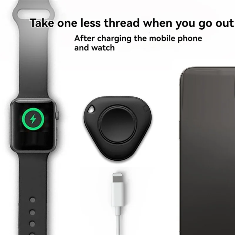 【Подерна предложения】 Магнитное беспроводное зарядное устройство Портативное зарядное устройство для часов Беспроводное магнитное основание с двумя портами
