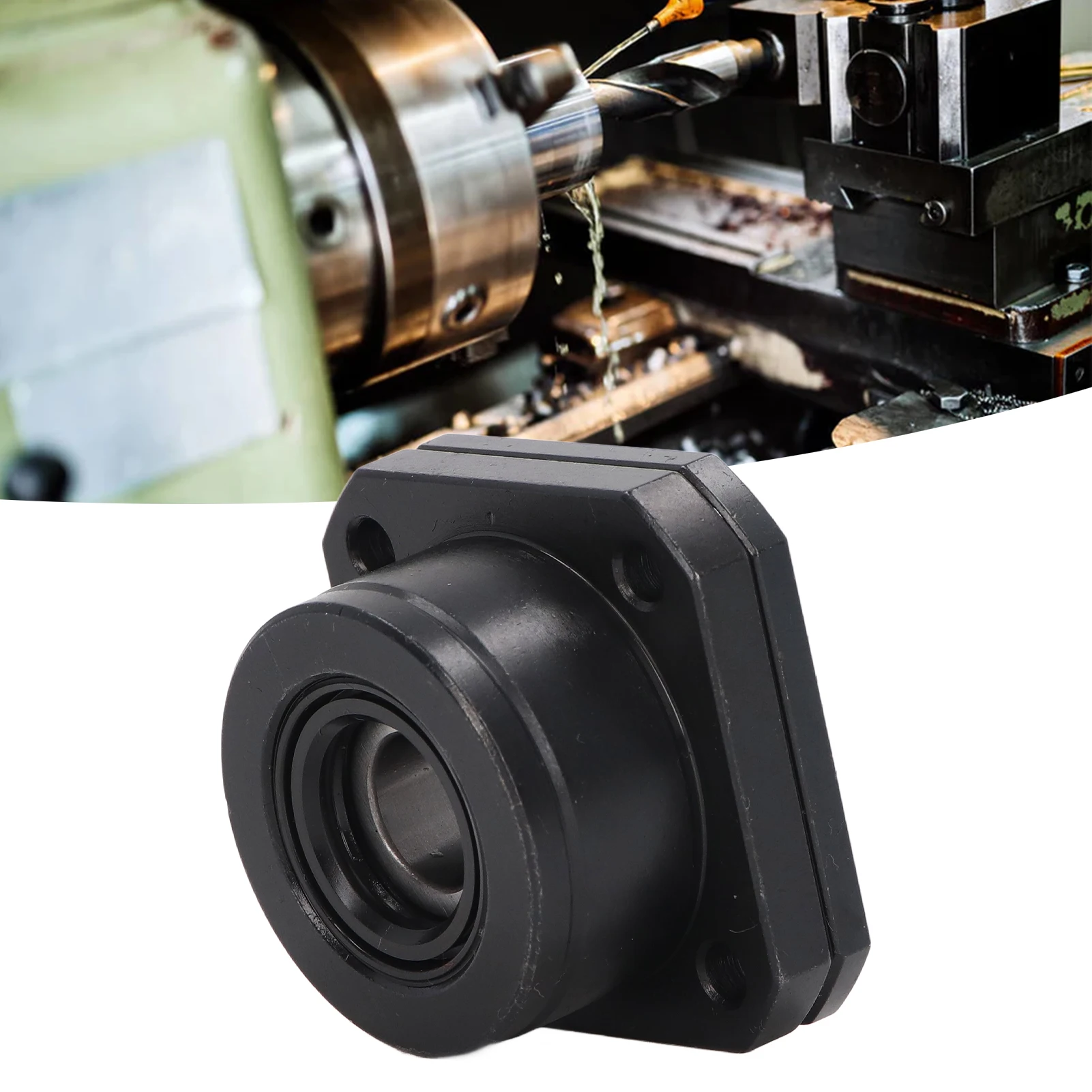 Ball Screw End Support Exterior Black Oxide Treatment High Accuracy Ball Screw Bearing Block for SFU1610 FK12 Ball Screw Support