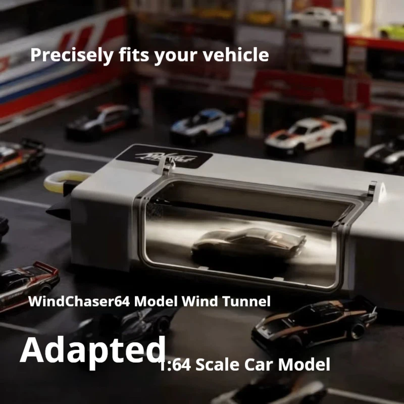 WIND CHASER 1:64 Model Car Wind Tunnel Brings Dynamic Airflow Effects to Your Model Display Setup,for Collectors and Hobbyists