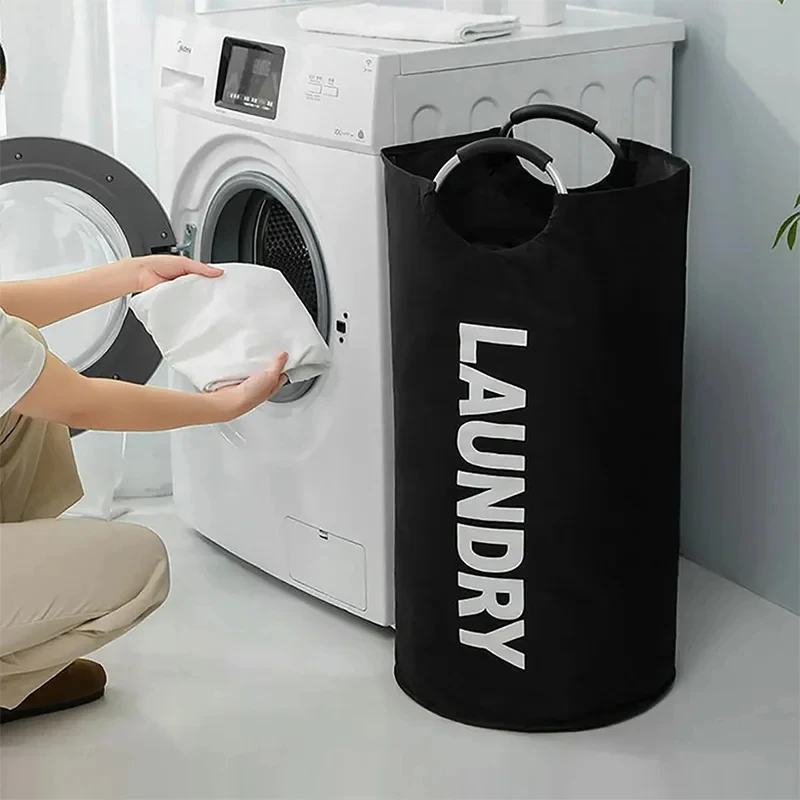 

Большая корзина для белья из оксфордской ткани с ручками, складная корзина для хранения одежды, портативный органайзер для игрушек, складная домашняя корзина