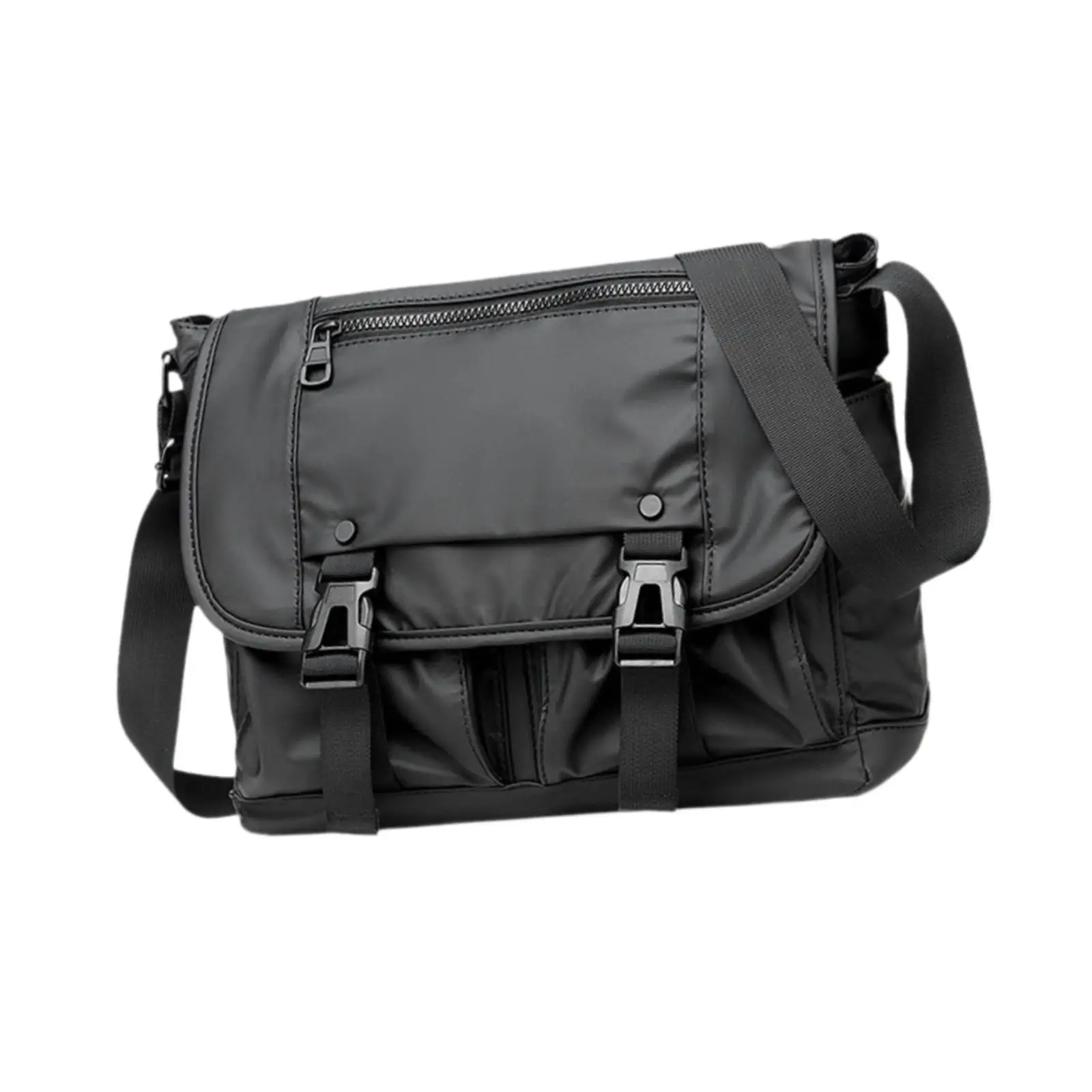 Messenger Bag Multilayer Pocket Nylon Lightweight Trendy Adjustment Shoulder Strap Wallet Tote Bag for Shopping Vacation Beach view 2