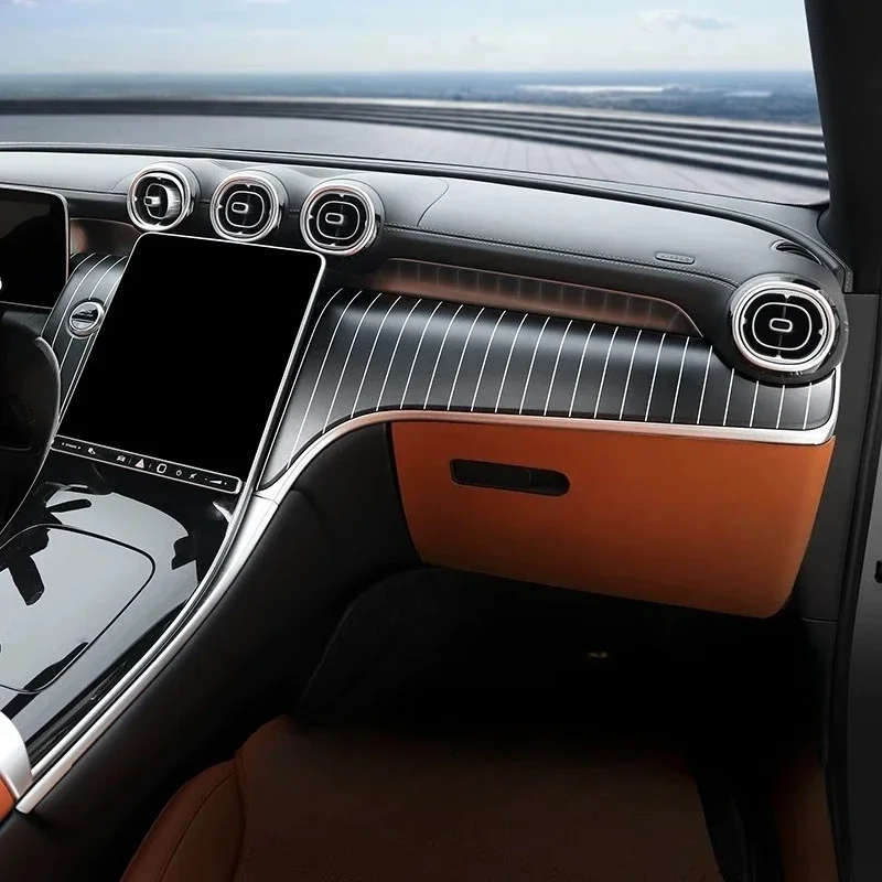 For Mercedes Benz GLC Class GLC260 GLC300 X254 Center Console Vertical Stripe Instrument Panel Interior Modification Accessories