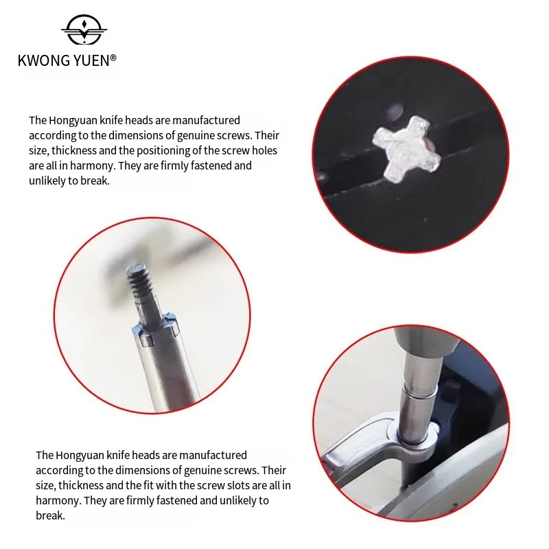 KWONG YUEN Watch repair tools for Richard  watch screwdriver, dedicated to calibre repair, four-star and five-star jaws