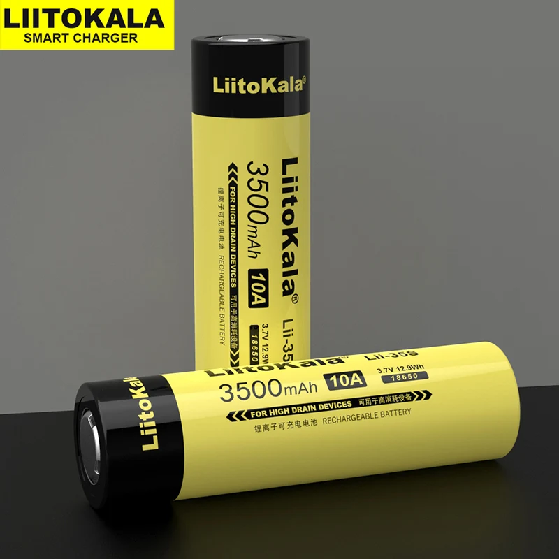 Original LiitoKala Lii-35S 18650 battery 3.7V 3500mAh Rechargeable lithium batteries for high-capacity