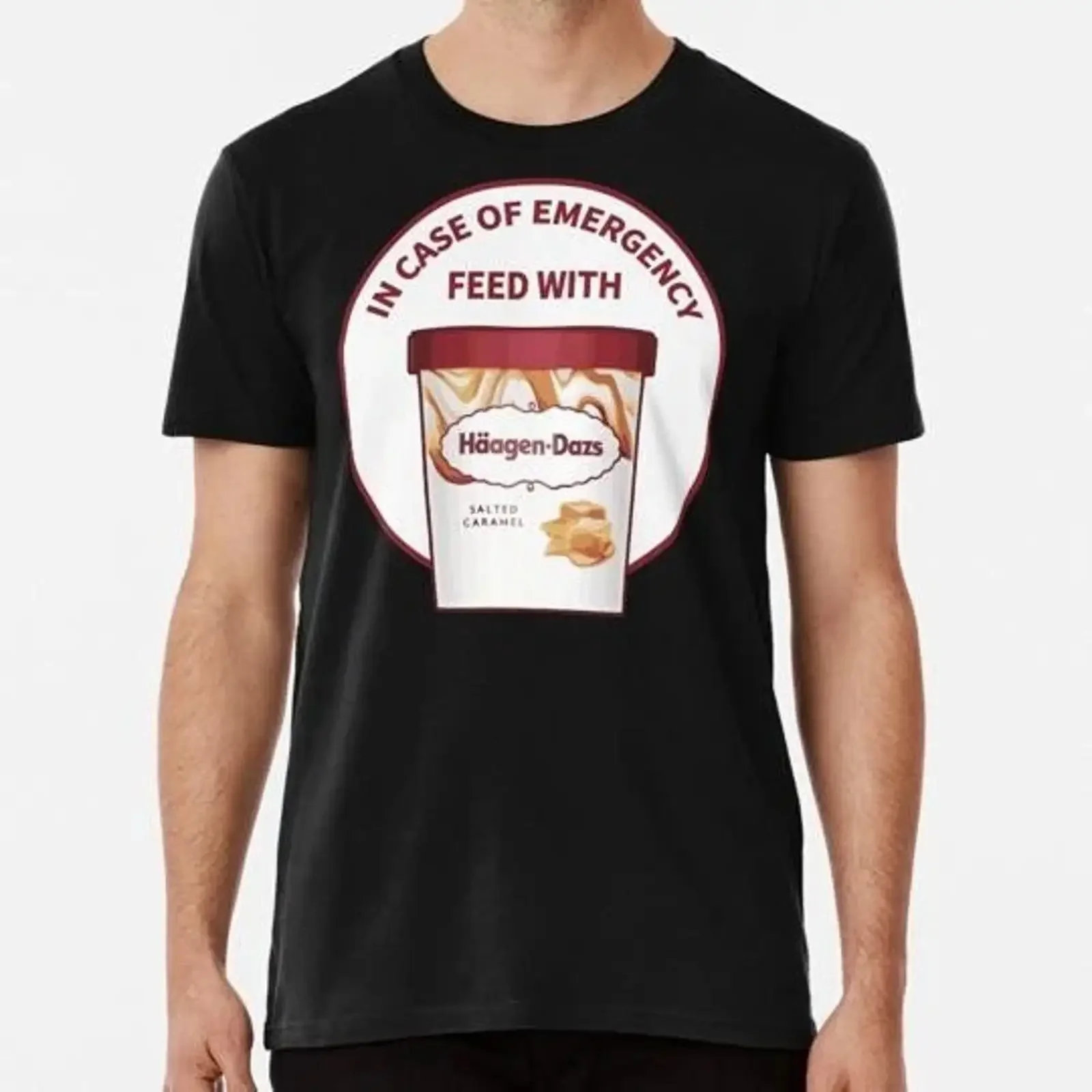 Emergency Power T Shirt with Haagen Dazs Sizes S to 5XL Made in USA vintage Washed homme Breathable Comfortable Stretched