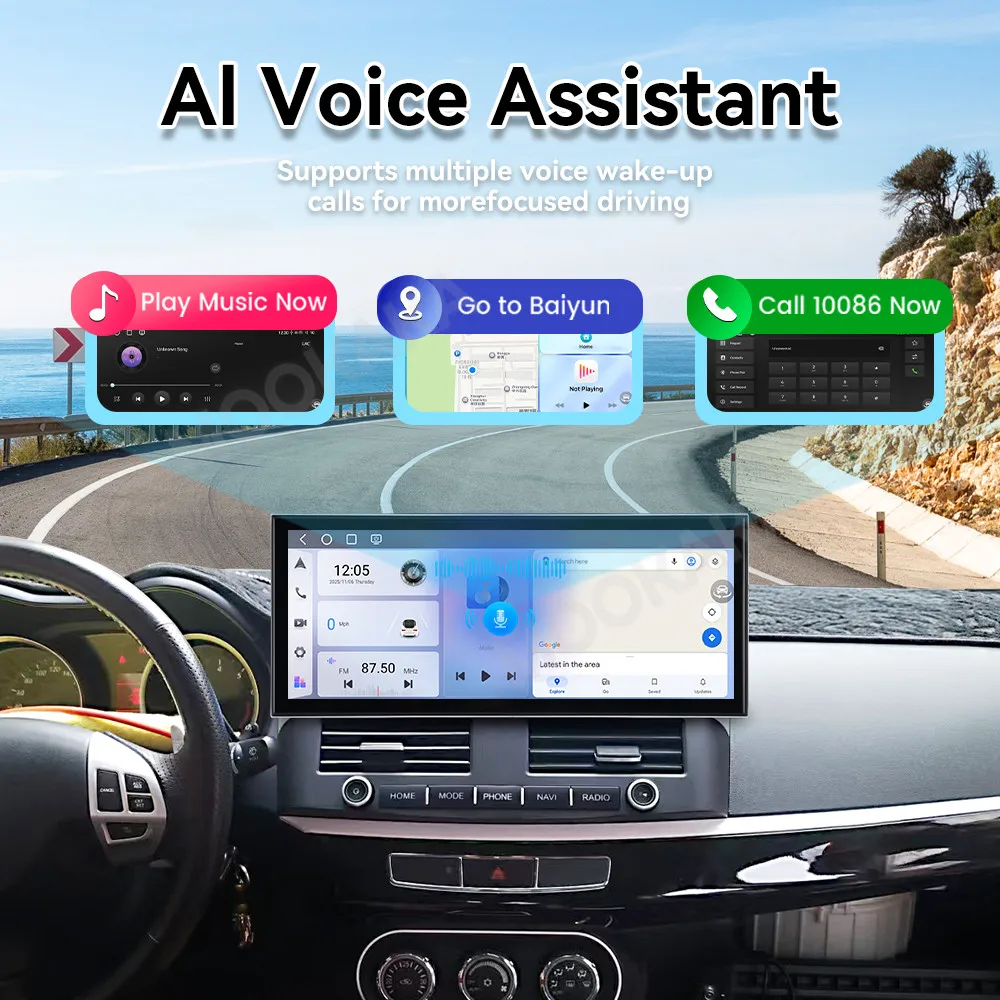 15.8 Android 15 Radio For Mitsubishi Lancer EX 2010~2017 GPS Qualcomm Multimedia Player Navigation Car Stereo Receiver Head Unit