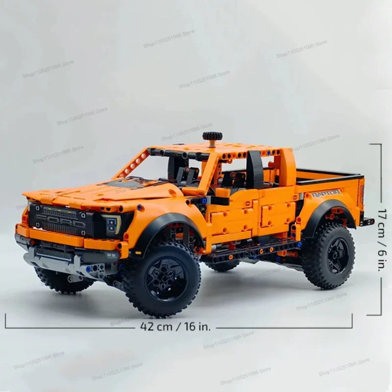 2026 NIEUW 1379 STUKS Tech Raptors F150 Truck Raceauto Bouwset Compatibel MOC Creatief DIY Voertuig Bouwstenen Speelgoed Cadeaus Kinderen Volwassenen