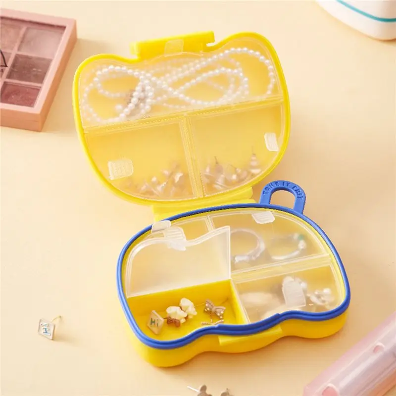 ABKJ-Portable Personal Travel Medicine Box-Multi-Grid Pill Organizer For Early-Middle-Night Dos Dosing-Home Storage Solution B