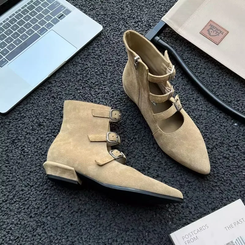Fashion 2026 Summer New Pointed Toe Small Heel Cutout Versatile Women's Sandals image 2