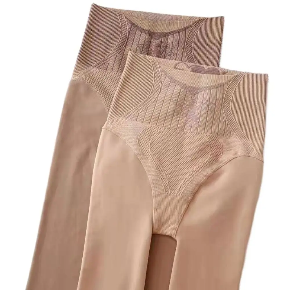 Durable Solid Color High Waist Pantyhose Nylon Nude Color Thermal Pantyhose Dress Tights Stockings Bare Leg Artifact Girl view 4