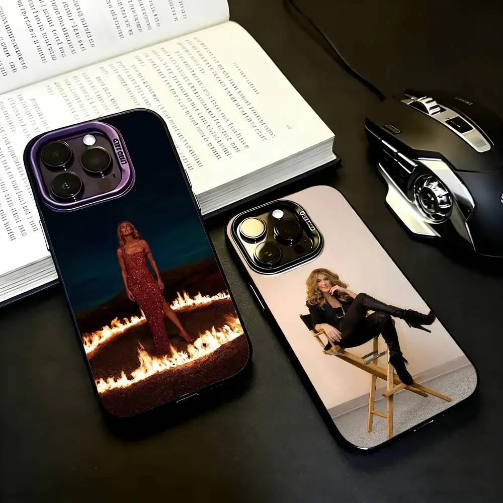 

C-Celine D-Dion Phone Case For iPhone17,16,15,14,13,12,11 Plus,Pro Max Black Candy silver phone case