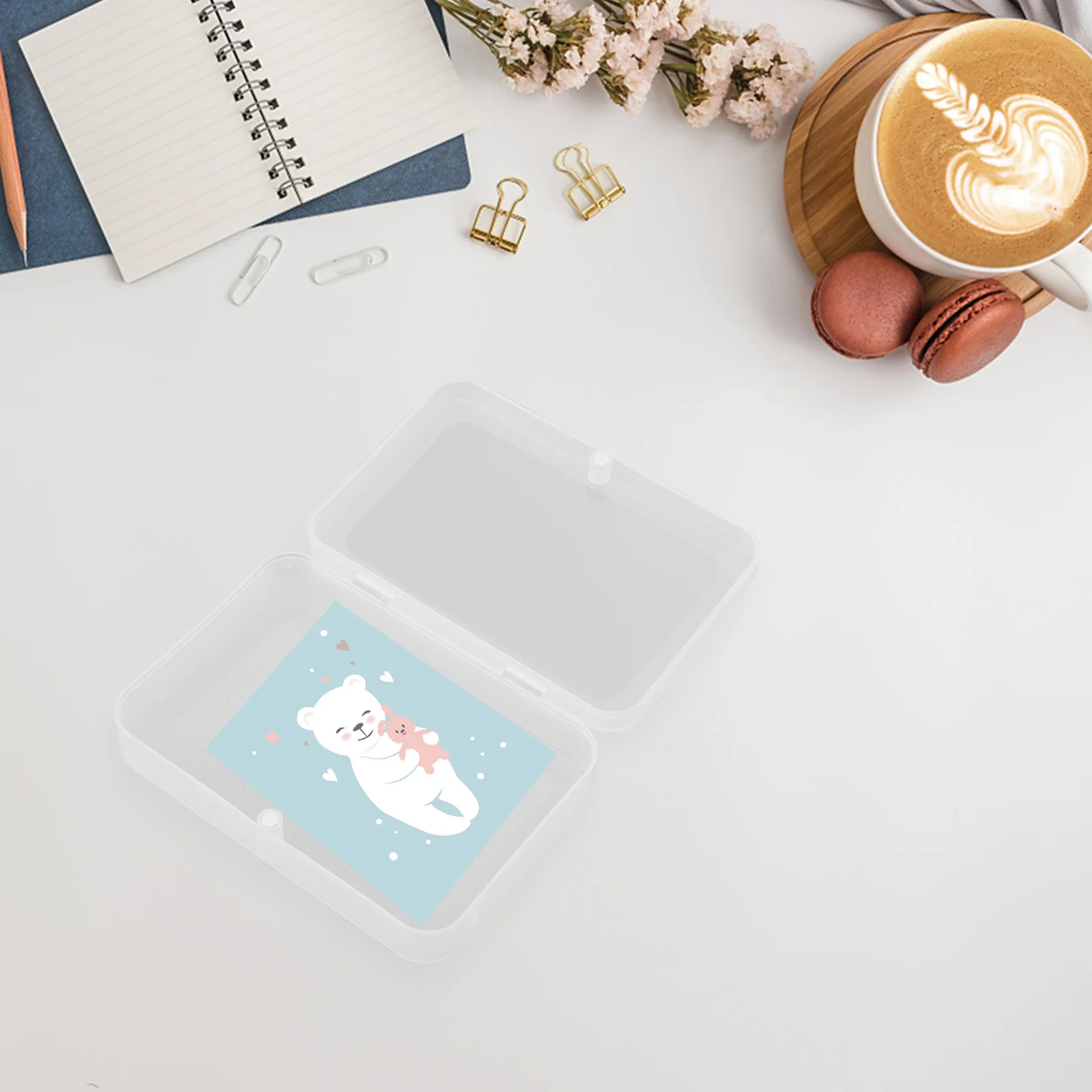 

6Pcs Plastic Poker Cards Storage Boxes Rectangular Transparent Lightweight Card Holder Storage Organizer Poker Cards Box