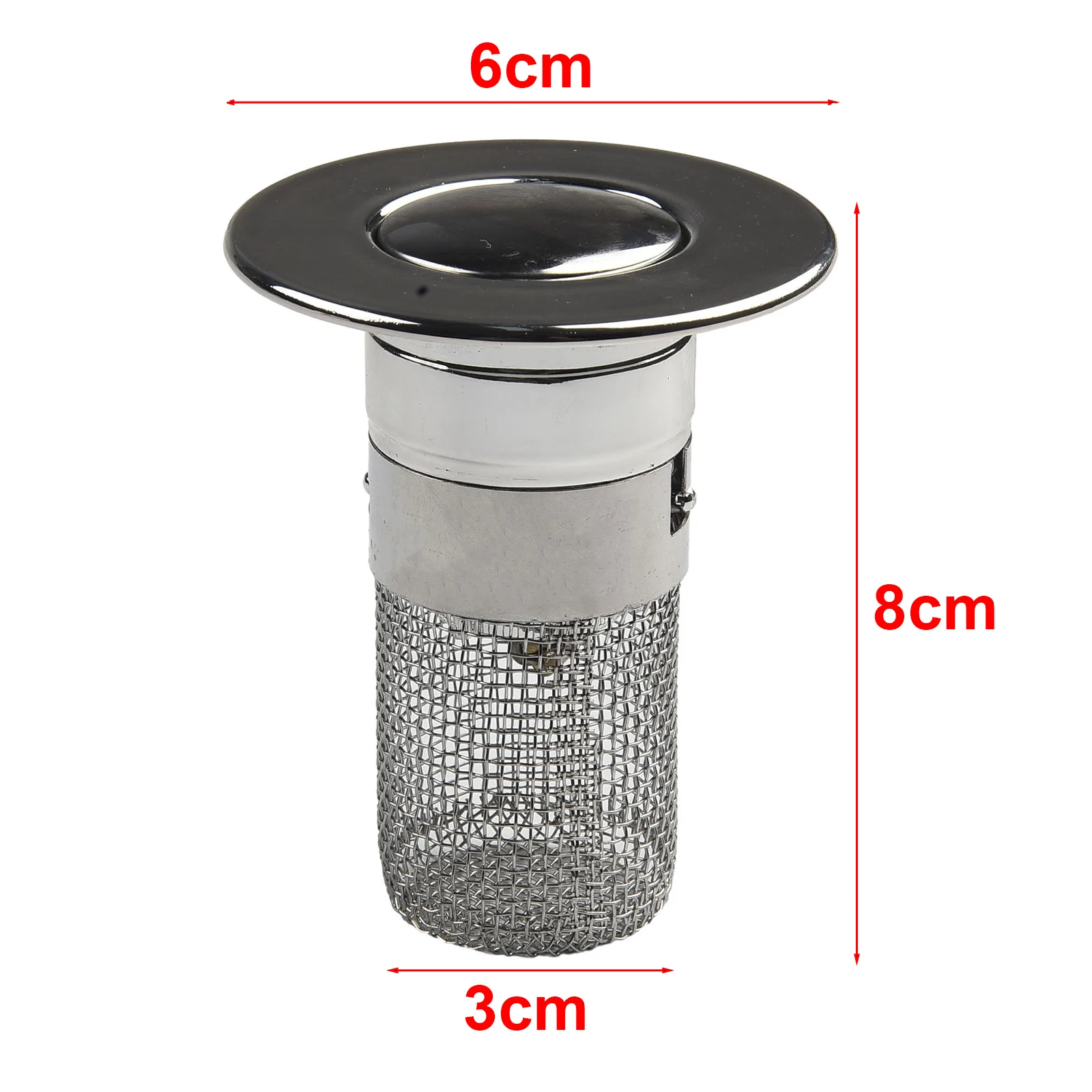 Universal Kitchen Sink Drain Strainer, Rolha de banheira, Plugue de banho, Pop-Up Bounce Core, Captador de cabelo, Filtro