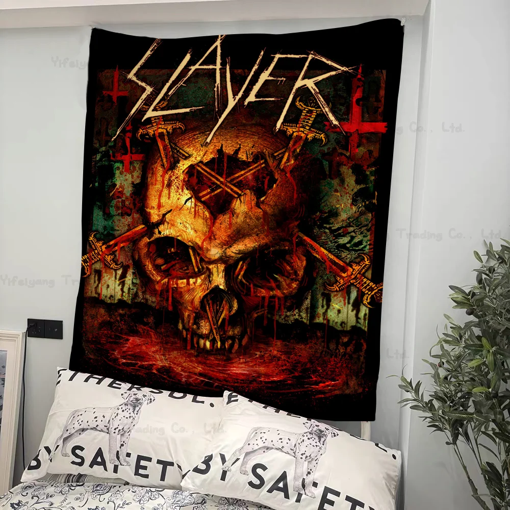 

Heavy Metal Rock Band S-Slayer Album Tapestry Printing Cheap Hippie Wall Hanging Bohemian Wall Tapestries Mandala Art Home Decor