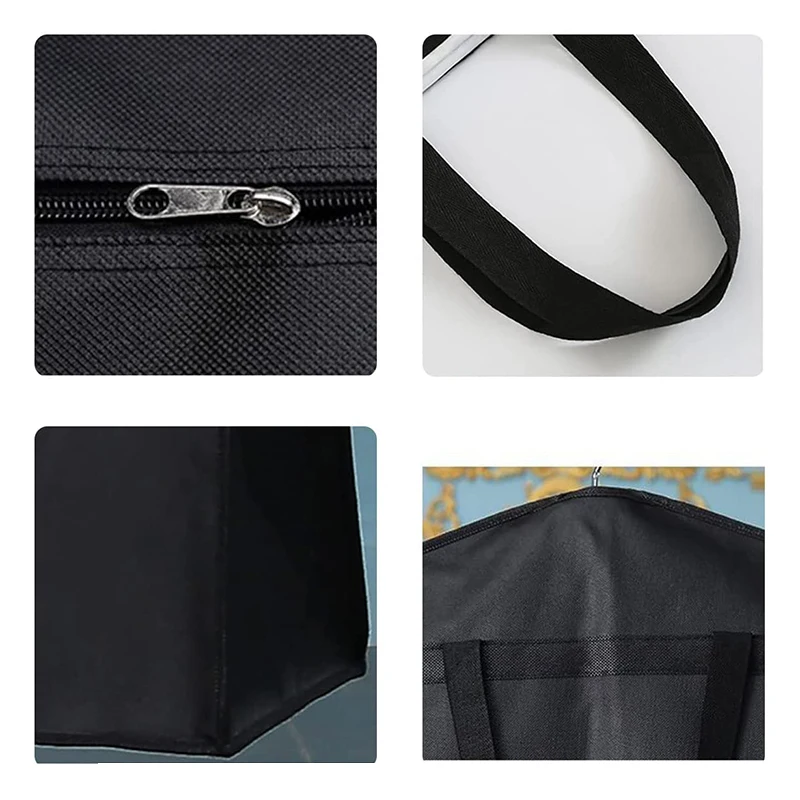 Bolsa de almacenamiento de ropa grande para el hogar, abrigo, traje colgante, bolsa de ropa, traje plegable, conjunto de cubierta antipolvo para boda