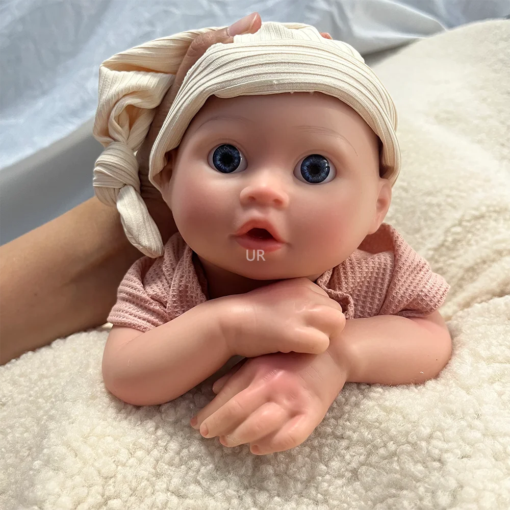 16inch Full Solid Silicone Reborn Baby Dolls Lifelike Baby Doll Newborn Girl Doll Genesis Painted Artist Collectibles