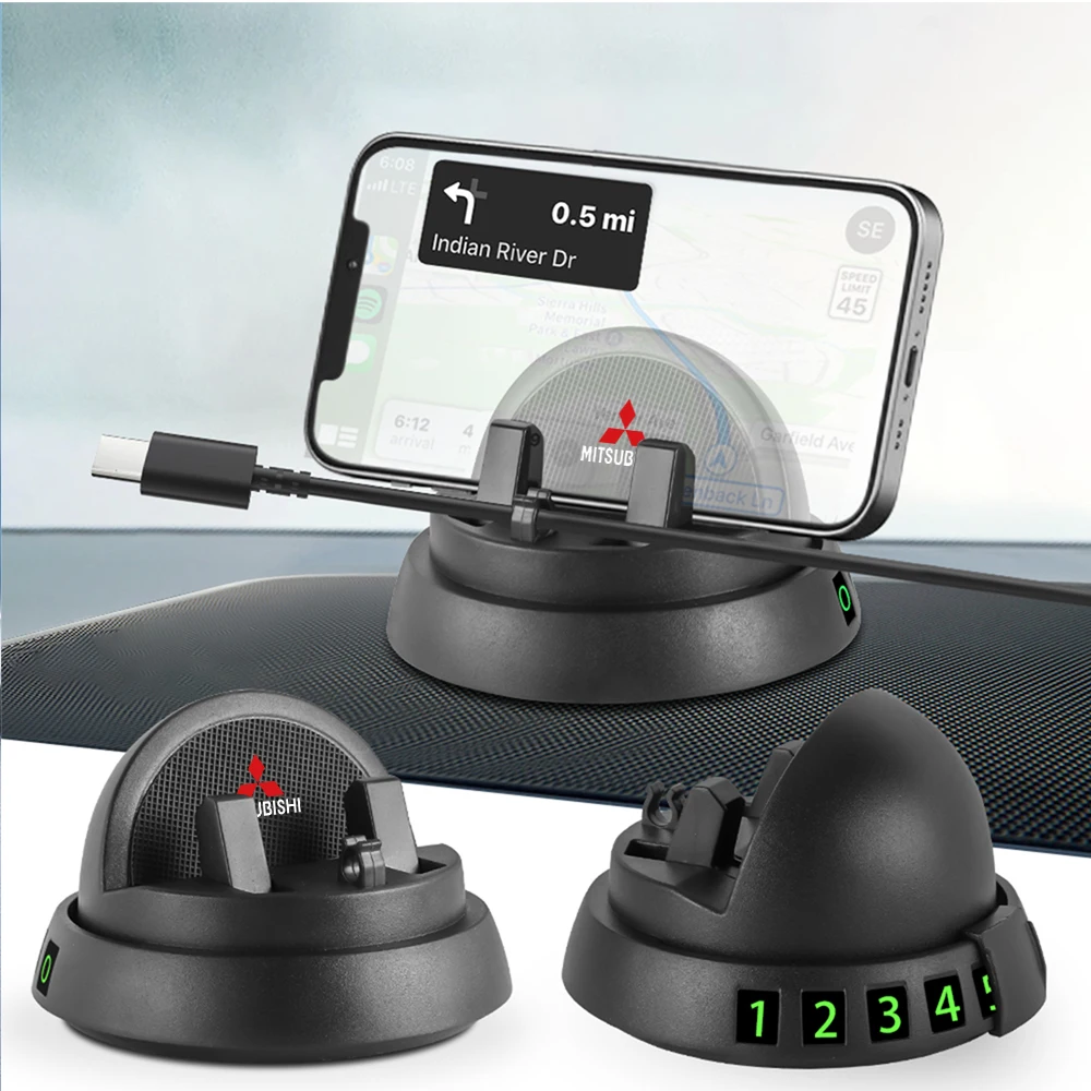 

For Mitsubishi Lancer Xpander Pajero 4 Montero Triton Ralliart 360 Degree Car Dashboard Support Navigation Listen Music Helper