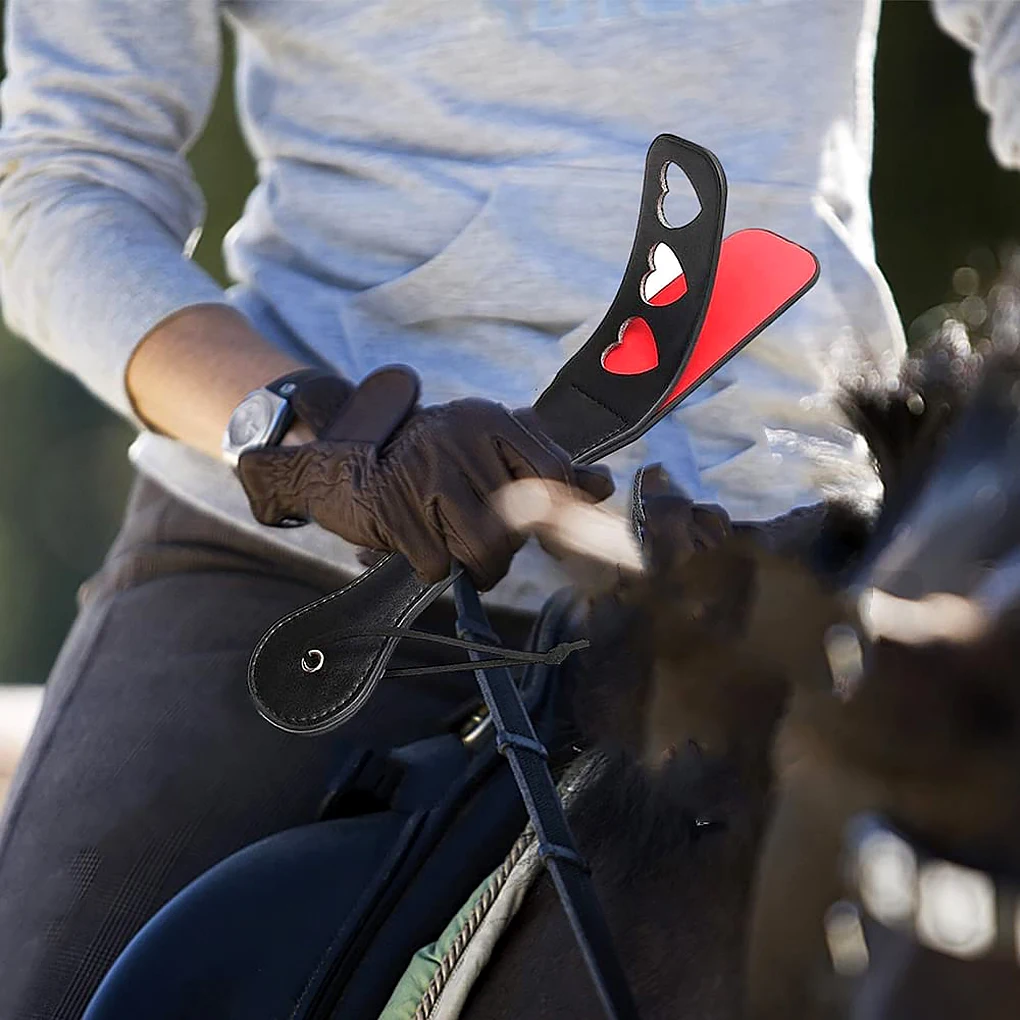 PU-leer Paardengewas Zacht antisliphandvat Rijpeddel Sportspel Speelzweep Herbruikbare Racing Paardentraining